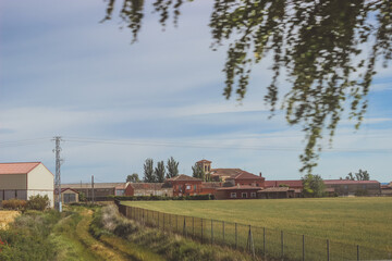 rural landscape with a farm