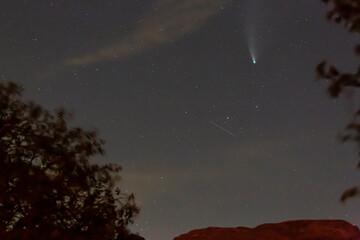 Picture of comet Neowise taken from Feldberg summit in Germany on 23. July 2020