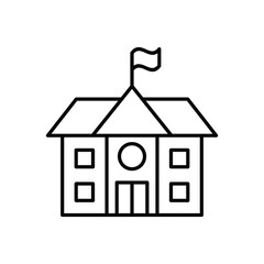school building icon vector