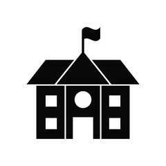 school building icon vector