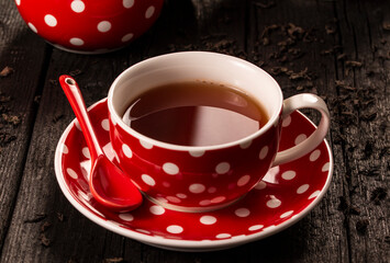 Cup of tea and teapot