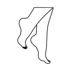 woman feet leg icon vector