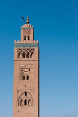 Fototapeta premium Tower of the Moulay el Yazid Mosque in Marrakech, Morocco