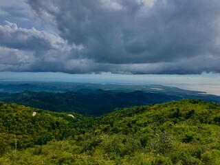 clouds over the mountains