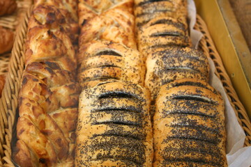 Delicious food in airport cafe