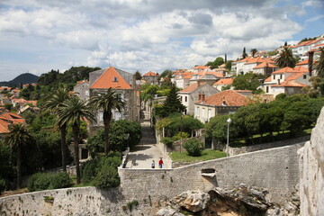 view of the old town of dubrovnik croatia