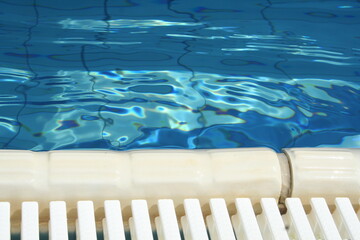 Pleasant blue water of jacuzzi pool