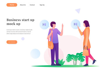 web landing page meet friend