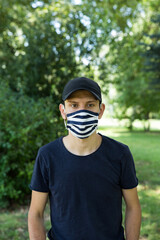 Naklejka premium Man With Mask