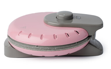 Electric waffle maker machine isolated on white