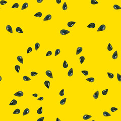 Seamless background with watermelon seeds. Bright, colorful, juicy summer texture.