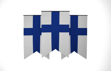 Finland, Wavy Finland Flag, Country Flag, 3D Render