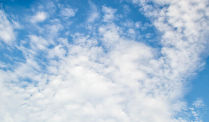 Sky blue background. Cloud clear