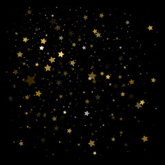 Gold stars. Confetti celebration, vector illustration