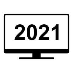 Jahr 2021 und Monitor