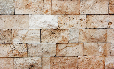 natural brown brick texture with a rectangular pattern