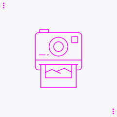 Camera front device icon. Simple line, outline vector elements of shooting equipment for ui and ux, website or mobile application