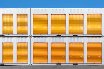Outside atmosphere of a small rental storage room