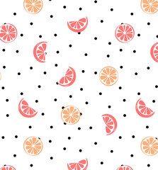 Orange fruit seamless design