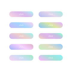 Fototapeta premium Set of different gradient buttons. Vector template.