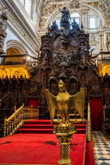 Amazing choir in the Mezquita Cathedral of Cordoba. Andalusia, Spain