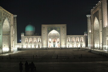 Samarkand at night, Uzbekistan