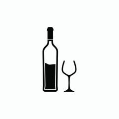 wine icon vector