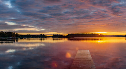 See mit Steg in Schweden