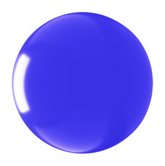 a glass sphere with reflection, blue sphere, 3d render