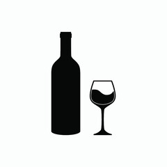 wine icon vector