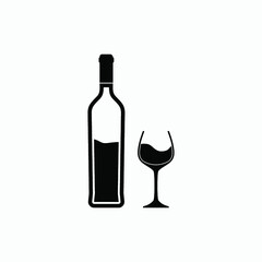 wine icon vector