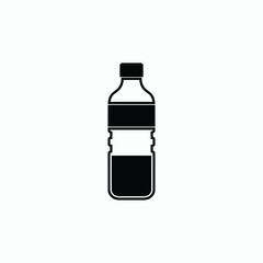water bottle glass icon vector