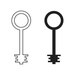 A set of keys for doors. Flat style. Vector illustration

