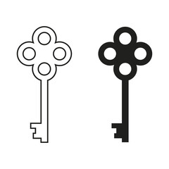A set of keys for doors. Flat style. Vector illustration
