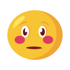 terrified emoji face classic flat style icon