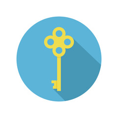 Obraz premium Key for doors. Flat style. Vector illustration 