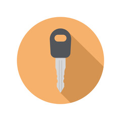Key for doors. Flat style. Vector illustration
