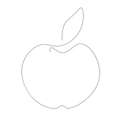 Apple fruit silhouette. Vector illustration