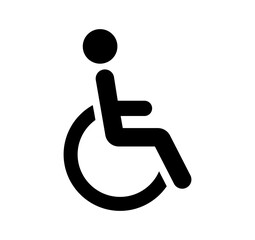 Wheelchair icon. Handicapped sign. Vector