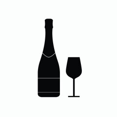 wine icon vector