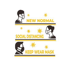 new normal concept icon illustration