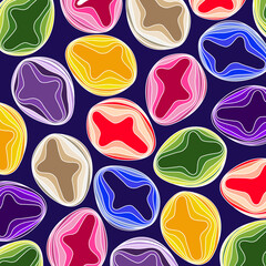 Abstract modern background with 3D colorful liquid shapes. Template design texture for posters, card, cover. Overlay bright spotty pattern of geometric shape and lines. Vector illustration.