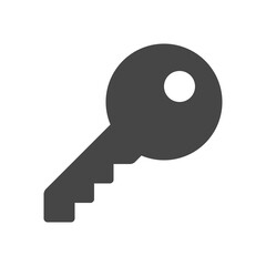 Key icon in flat style isolated on white background.