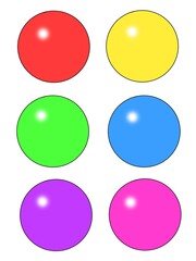 set of colored ball