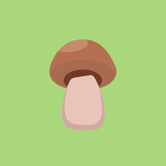 A mushroom with a cap that grows in the forest and is suitable for eating