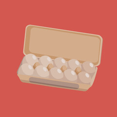 packing eggs for cooking chicken with eco-friendly healthy food