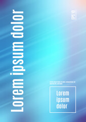 Blur holographic gradient vector illustration backdrop template.