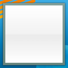 Modern Empty Grey Frame Box On Blue Gradient Background-For Social Media Post, Card, Poster, Banner, Invitation.