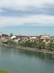 Fototapeta na wymiar River View Basel Switzerland