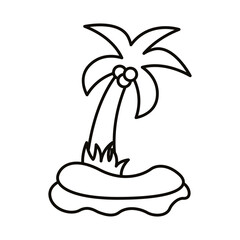 tree palms summer line style icon